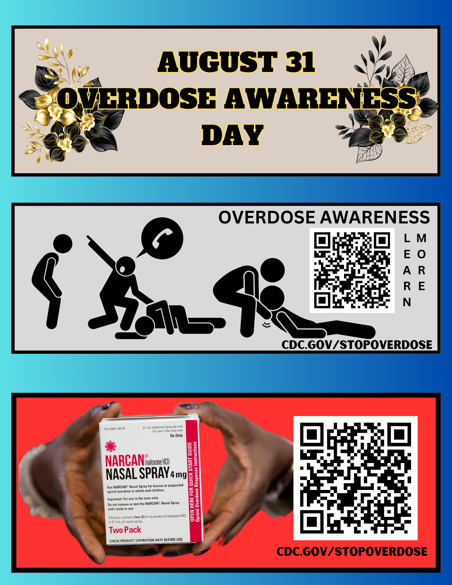 OPIOID AWARENESS POSTERS AND POSTCARD COMBO PACK