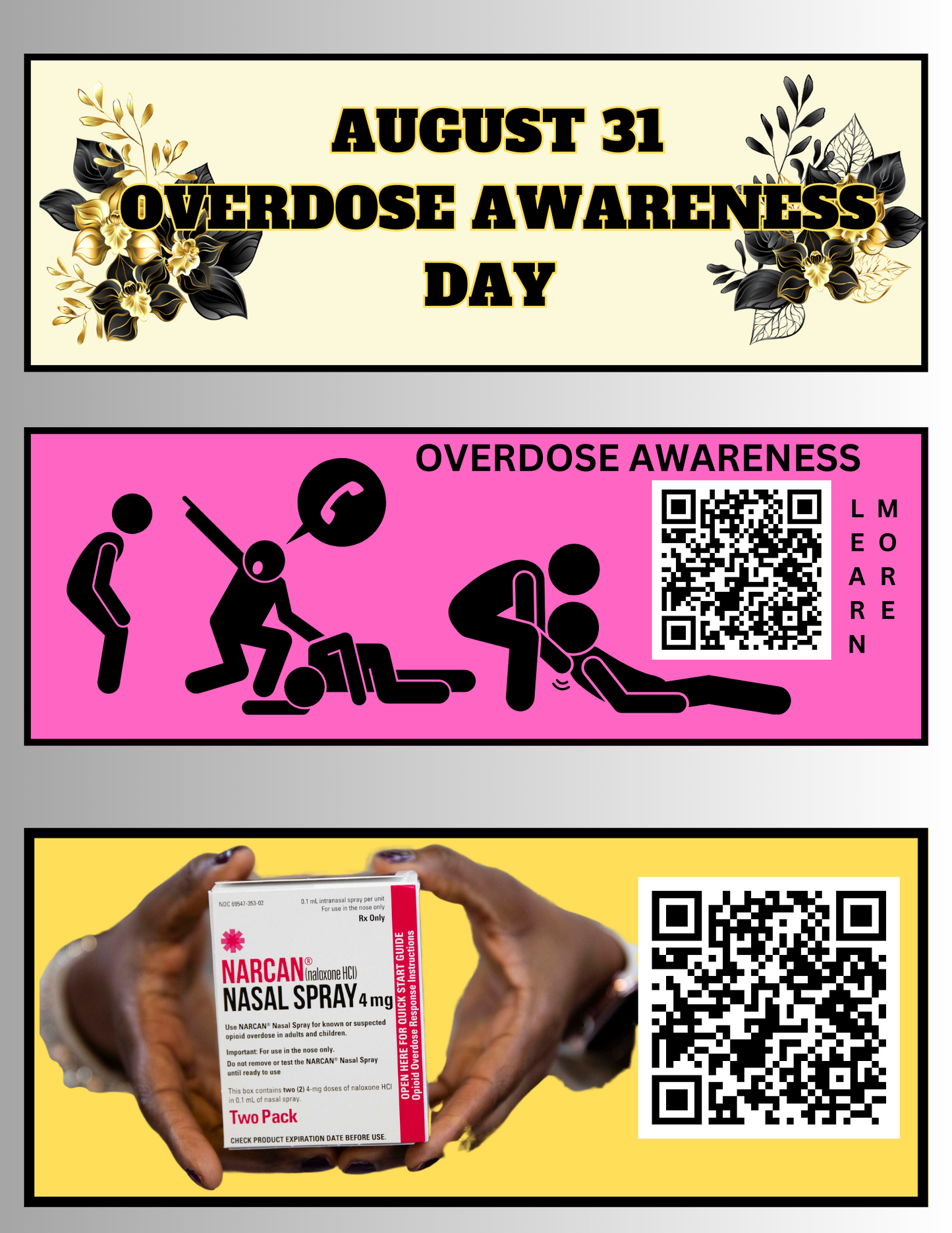 OPIOID AWARENESS POSTERS AND POSTCARD COMBO PACK